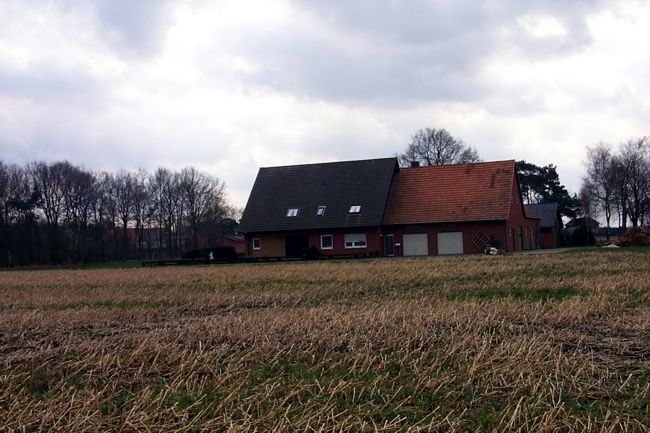 Blick auf einen Bauernhof