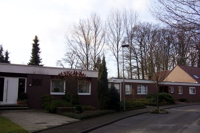 Eine Reihe Bungalows