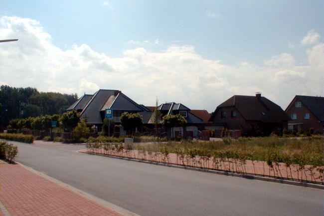 Blick auf eine hbsche Neubau-Siedlung