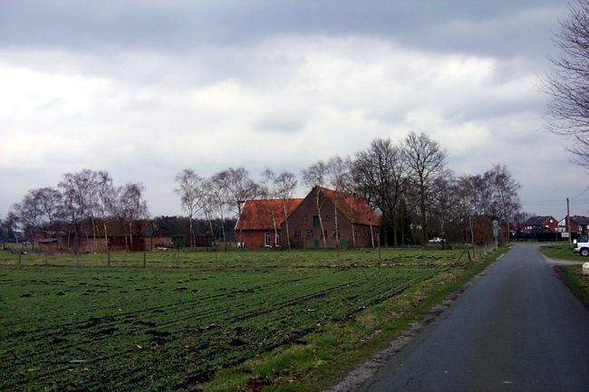 Blick auf einen Bauernhof