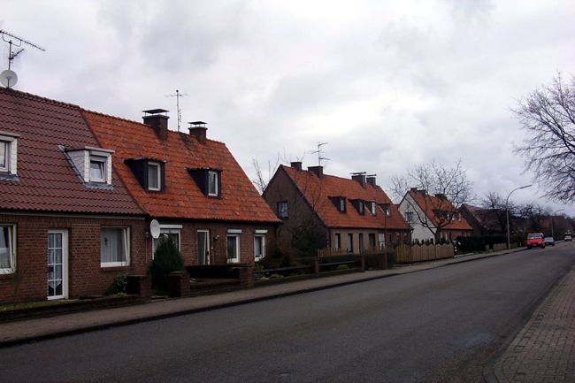Huser mit schn gestaltete Beete