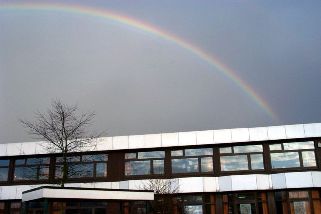 Ein schner Regenbogen ber der Johannesschule