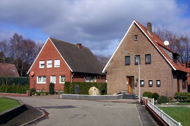 Huser mit schn gestaltete Beete