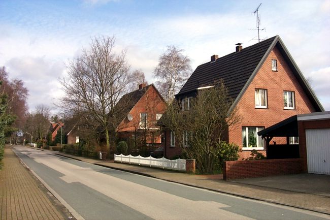 Blick entlang dem Heideweg