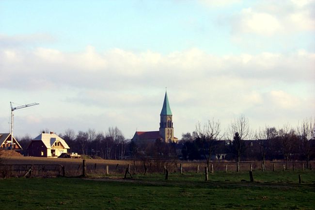 Blick ber Felder in Richtung Innenstadt