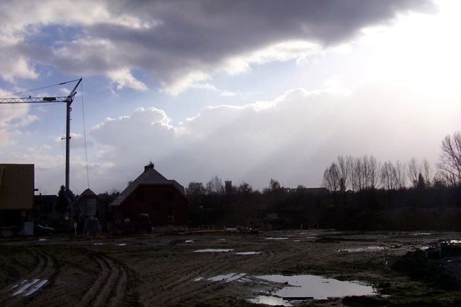 Hier wird wird an den Husern im Berkelhook gebaut