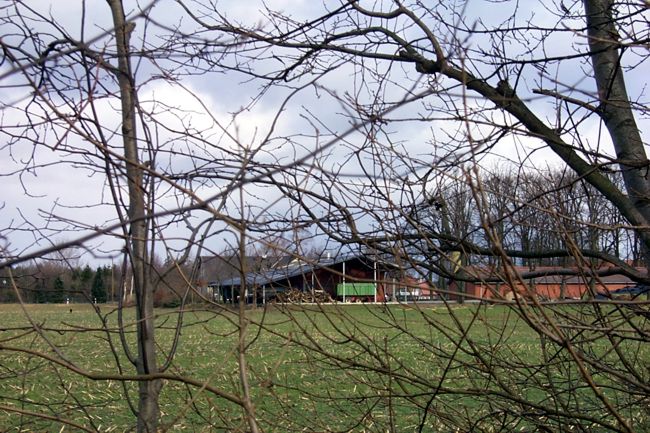 Blick auf einen Bauernhof