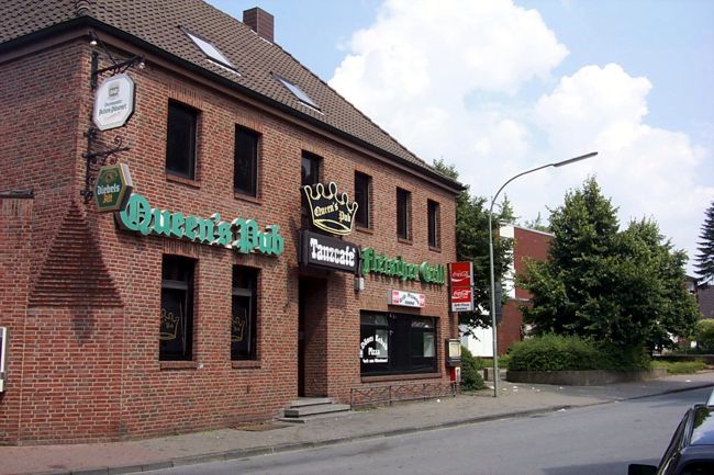 Hier war frher das beliebte Tanzlokal Queenspub