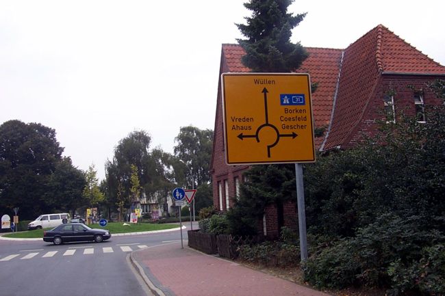 In diese Richtungen kann man ab hier Fahren