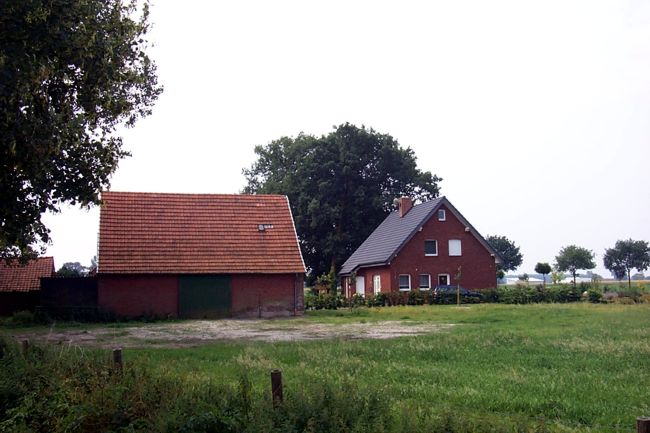 Blick auf einen Bauernhof