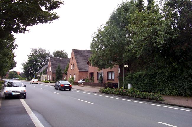 Blick entlang der Eschstrae Stadt auswrts