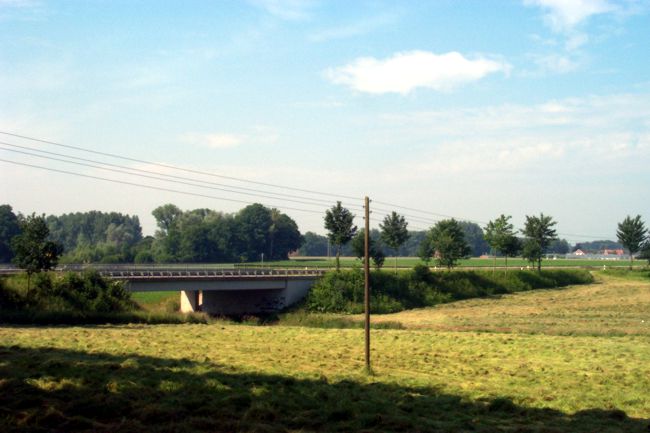 Eine kleine Brcke die ber die Berkel fhrt