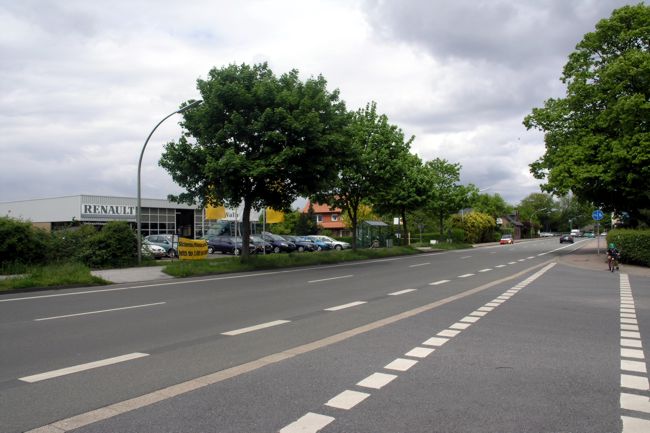 Blick entlang der Eschstre in Richtung Innenstadt