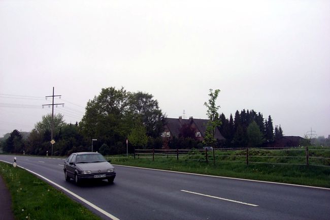 Hinter den Bumen versteckt sich ein Haus