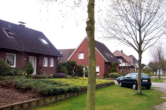 Wohnhuser in Reih und Glied am Gescher Dyk
