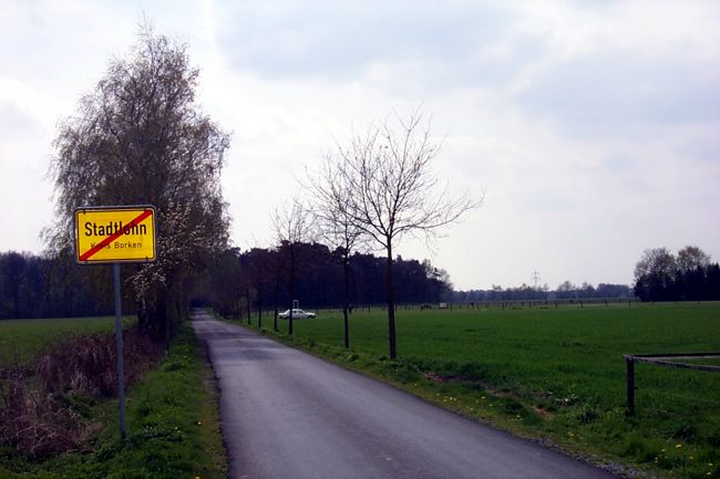 Stadtadtlohner Stadtsgrenze auf dem Immingfeldweg